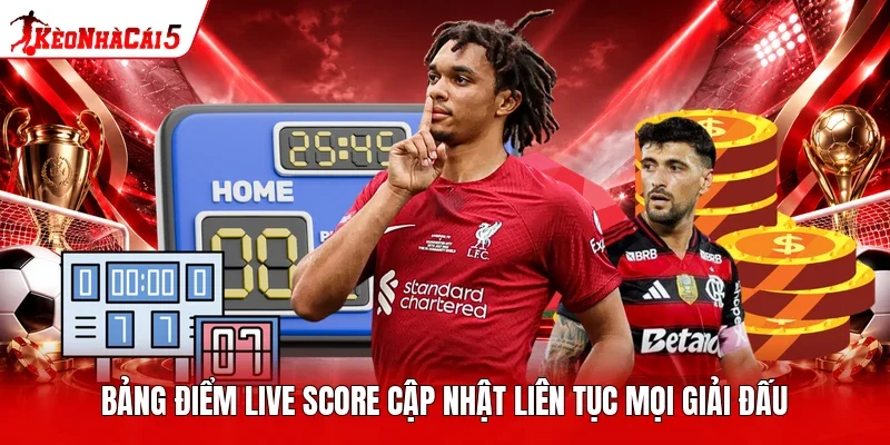 Bảng điểm live score cập nhật liên tục mọi giải đấu